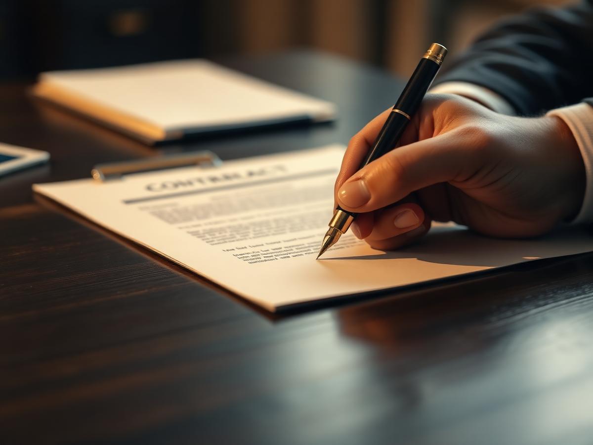 Assinatura de contrato